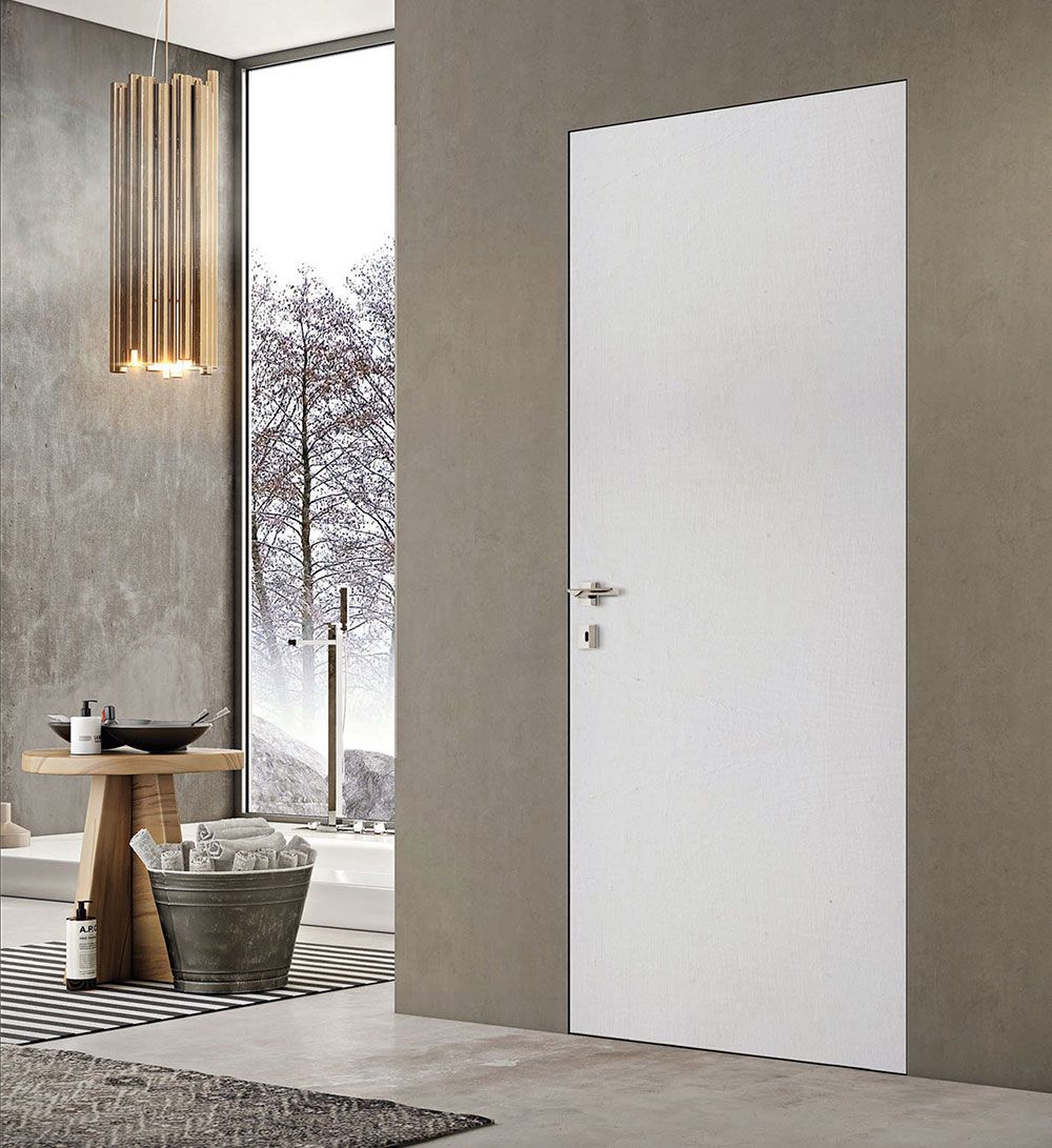 MIMETICA porta grezza rasomuro