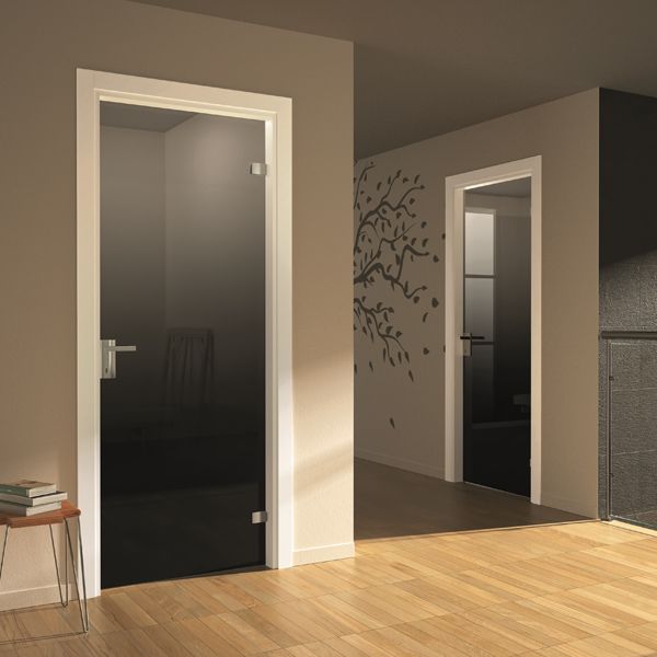 Porta Flessya V00 Vetro Satinato Nero